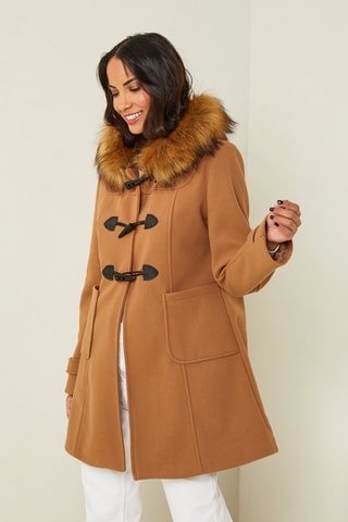Dufflecoat met Capuchon 
Camel