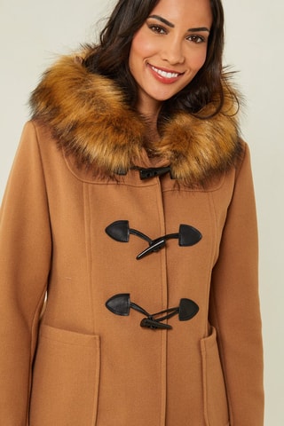 Dufflecoat met Capuchon 
Camel