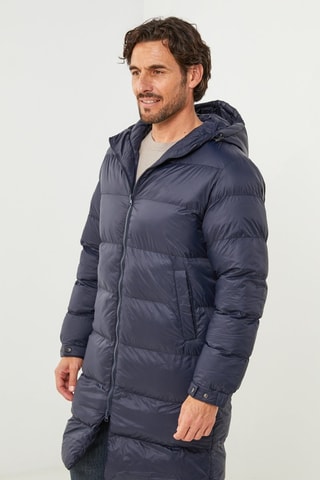 Gewatteerde Jas met Capuchon - Marineblauw