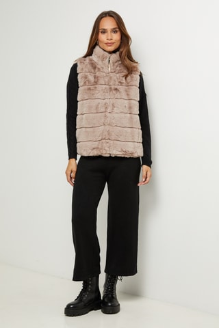 Mouwloos Vest - Taupe