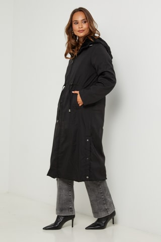 Dubbelzijdige Gewatteerde Jas - Zwart