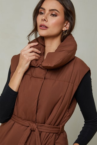 Lange Bodywarmer - Bruin