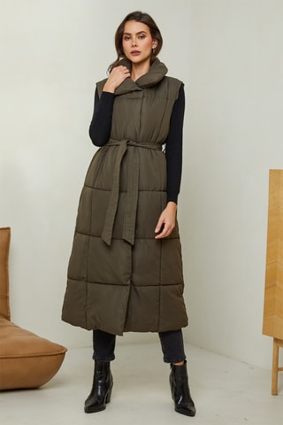 Lange Bodywarmer - Kaki