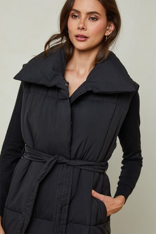 Lange Bodywarmer - Zwart