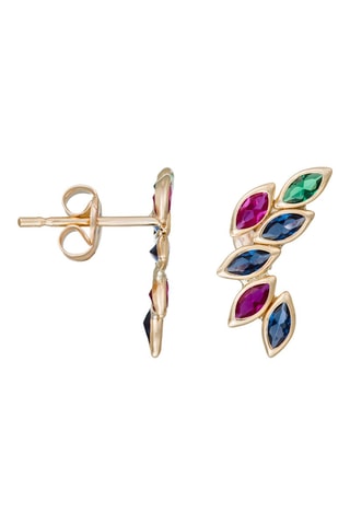 Orecchini Feuilles multicolores - Oro giallo
