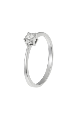 Solitario A moi pour toujours - Oro bianco e diamante