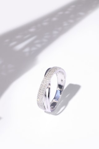 Fede Mon Unique Pensée - Oro bianco e diamanti