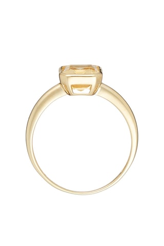 Anello Classy - Oro giallo e citrino