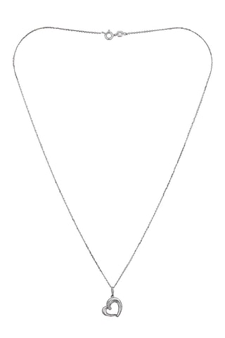 Ciondolo De tout coeur - Oro bianco e diamanti