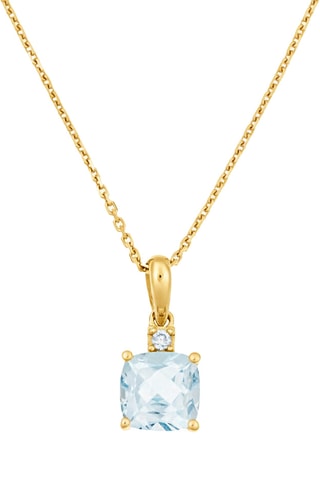 Ciondolo - Oro giallo, diamante e topazio