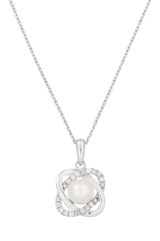 Ciondolo - Oro bianco e diamanti