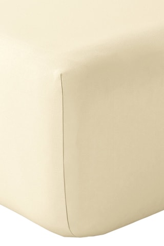 Perkalkatoenen Hoeslaken 80 Draad/cm² - Ivoorkleurig