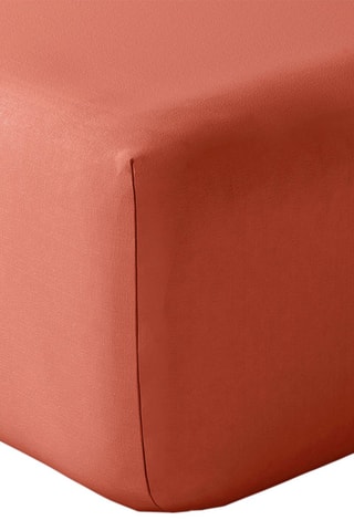 Perkalkatoenen Hoeslaken 80 Draad/cm² - Terracotta