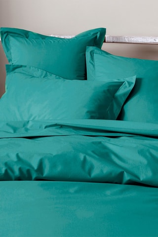 Perkalkatoenen Kussensloop 80 Draad/cm² - Turquoise