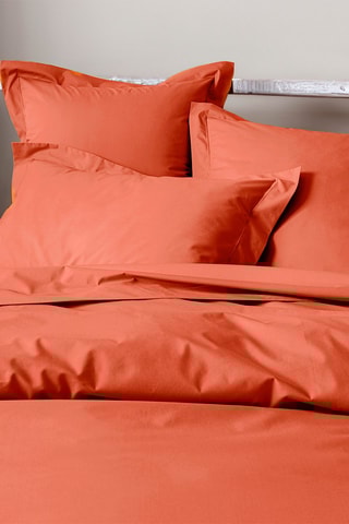 Perkalkatoenen Dekbedovertrek 80 Draad/cm² - Terracotta