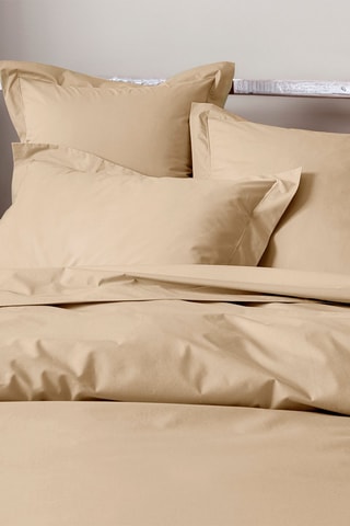 Perkalkatoenen Dekbedovertrek 80 Draad/cm² - Linnenkleurig