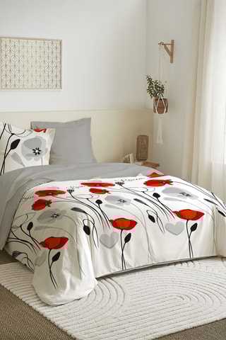 Parure copripiumino in cotone 57 fili/cm² - Papavero