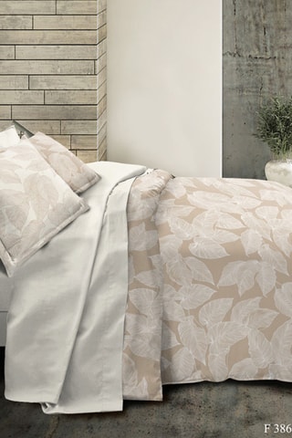Parure lenzuola double face in cotone 57 fili/cm² - Crema