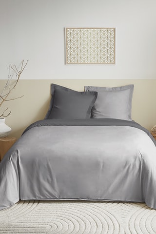 Katoenen Dubbelzijdige Overtrekset 57 Draad/cm² - Antraciet en Grijs