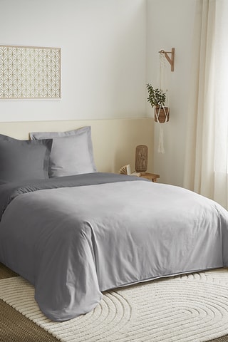 Katoenen Dubbelzijdige Overtrekset 57 Draad/cm² - Antraciet en Grijs