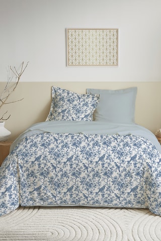 Parure copripiumino in cotone 57 fili/cm² - Blu