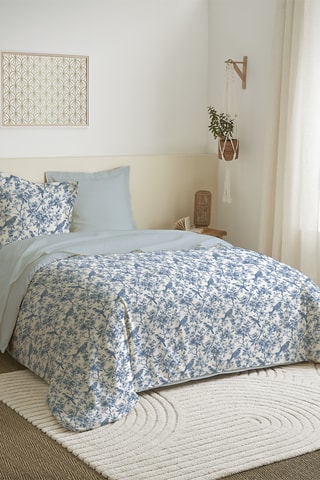 Parure copripiumino in cotone 57 fili/cm² - Blu