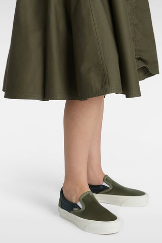 Slip On Reissue 98 en cuir - Vert foncé et vert olive