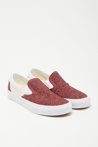 Slip-on UA Classic Blanc et rouge