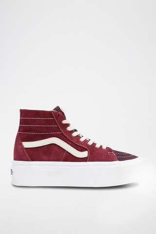 Baskets plateformes en cuir SK8-Hi Tapered Stackfo - Bordeaux