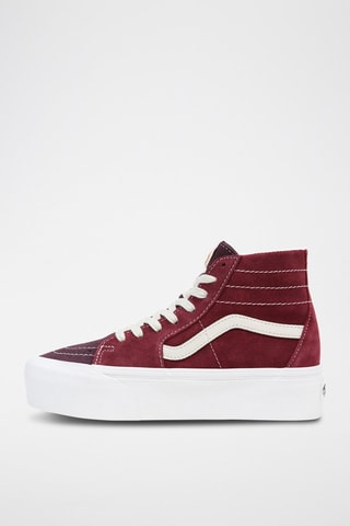 Baskets plateformes en cuir SK8-Hi Tapered Stackfo - Bordeaux