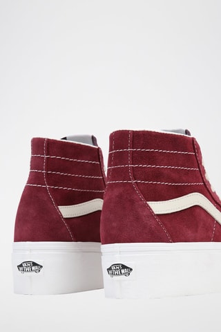 Baskets plateformes en cuir SK8-Hi Tapered Stackfo - Bordeaux
