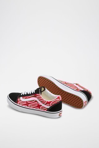 Sneakers en nubuck Old Skool- Noir et rouge