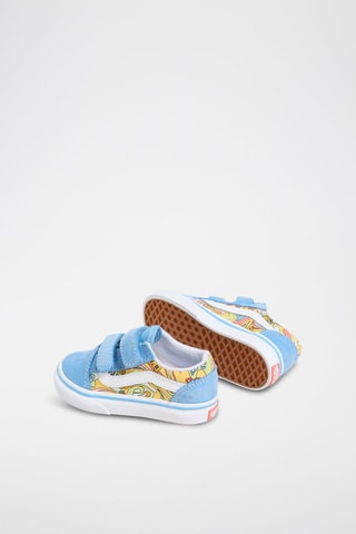 Baskets en cuir Old Skool V - Ciel et jaune