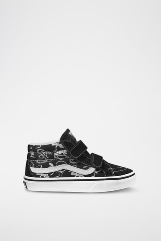 Baskets montantes en cuir Sk8-mid reissue V - Noir