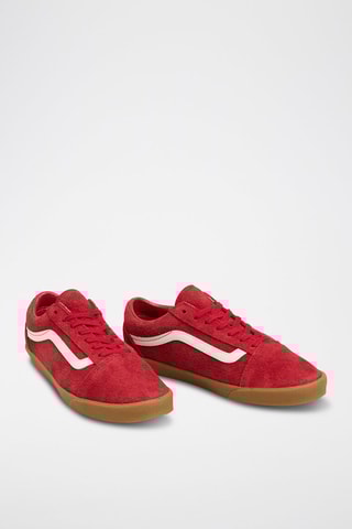 Baskets en cuir Old Skool Lowpro - Rouge