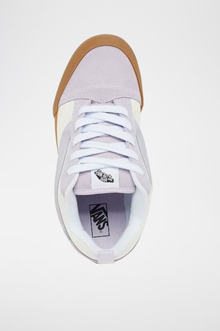 Baskets en nubuck Knu Skool - Mauve et blanc