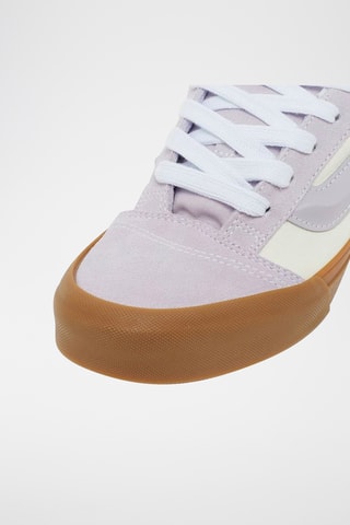Baskets en nubuck Knu Skool - Mauve et blanc