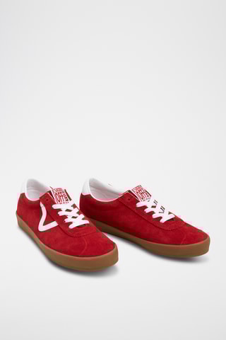 Baskets en cuir Sport Low - Rouge 