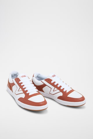 Baskets en cuir Lowland - Marron et blanc