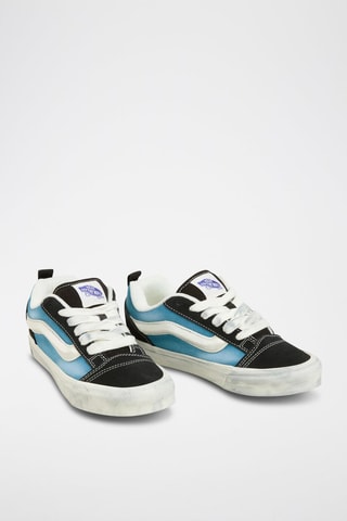 Baskets en cuir Knu Skool - Noir et bleu clair