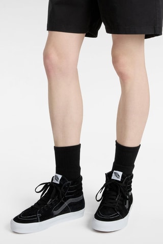 Baskets en cuir SK8-Hi - Noir et blanc