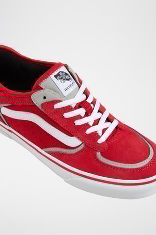 Chaussures de skateboard en nubuck Rowley - Rouge