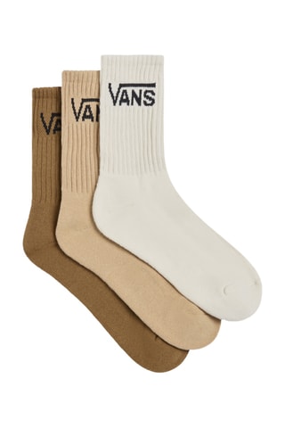 3 paires de chaussettes Classic Crew 6.5-10 - Blanc et saumon