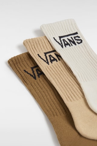 3 paires de chaussettes Classic Crew 6.5-10 - Blanc et saumon