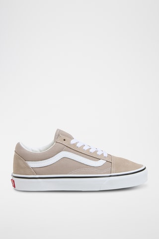 Baskets en cuir Old Skool - Taupe et blanc