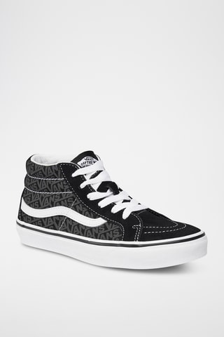 Baskets montantes en cuir Sk8-Mid Reissue - Noir