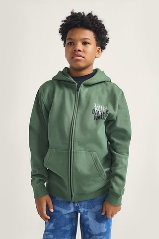 Sweat à capuche Metal Wall - Vert olive