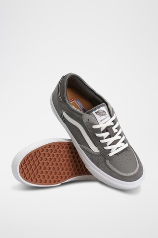 Baskets en cuir Rowley - Gris foncé