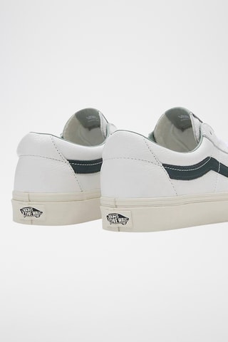Baskets en cuir SK8-Low - Vert foncé et blanc