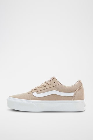 Baskets plateformes en cuir Ward - Beige